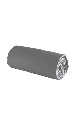 Sábana bajera de satén de algodón 79 hilos/cm² - Gris claro