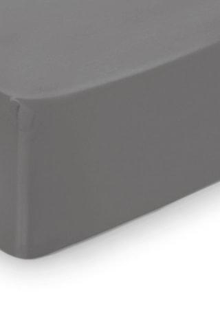 Sábana bajera de satén de algodón 79 hilos/cm² - Gris claro