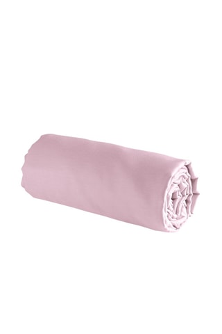 Sábana bajera de satén de algodón 79 hilos/cm² - Rosa