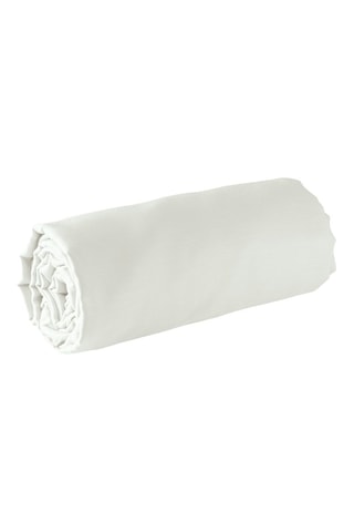 Sábana bajera de satén de algodón 80 hilos/cm² Liso - Verde agua