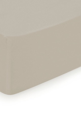 Sábana bajera de satén de algodón 79 hilos/cm² - Beige