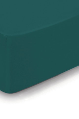 Sábana bajera de satén de algodón 79 hilos/cm² - Verde