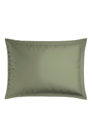 2 fundas de almohada de satén de algodón 80 hilos/cm² Jardin Orné - Verde
