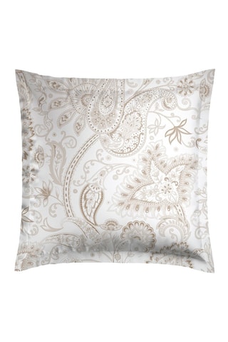 2 fundas de almohada de satén de algodón 79 hilos/cm² Indienne - Topo