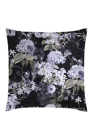 2 fundas de almohada de satén de algodón 79 hilos/cm² Hortensia - Azul oscuro