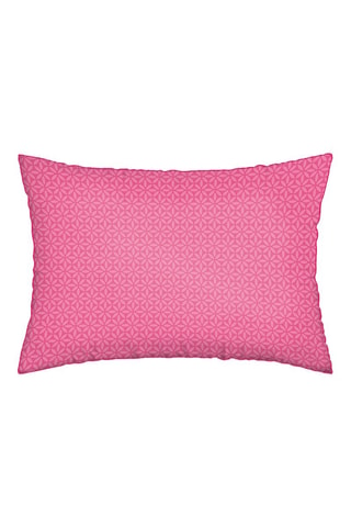 2 fundas de almohada de satén de algodón 80 hilos/cm² Mila - Azul marino y rosa