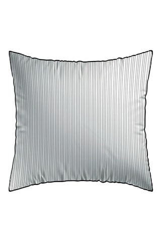 2 fundas de almohada de satén de algodón 80 hilos/cm² Fleurs esquissées - Gris