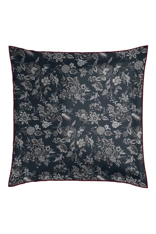 2 fundas de almohada de satén de algodón 80 hilos/cm² Toile damassée - Negro