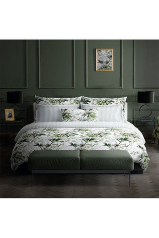 2 fundas de almohada de satén de algodón 79 hilos/cm² Jardin Botanique - Blanco