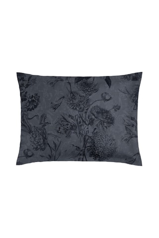 2 fundas de almohada de satén de algodón 79 hilos/cm² Jardin Botanique - Gris oscuro