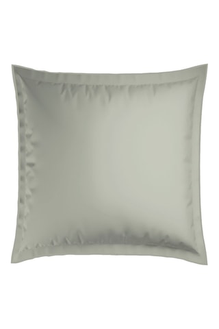 2 fundas de almohada de satén de algodón 80 hilos/cm² Jardin orné - Salvia y blanco