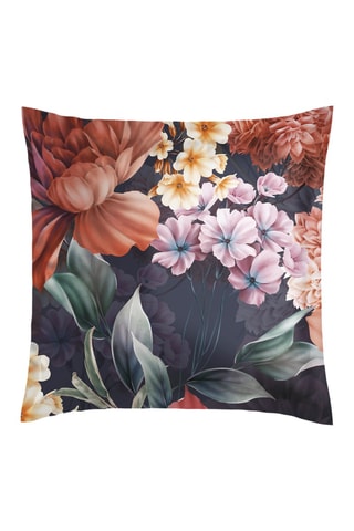 2 funda de almohada de satén de algodón 80 hilos/cm² Fleur de miel - Azul oscuro