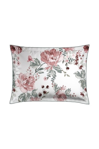 2 fundas de almohada de satén de algodón 79 hilos/cm² Peony - Blanco