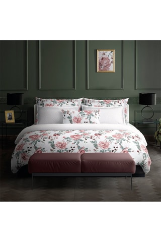 2 fundas de almohada de satén de algodón 79 hilos/cm² Peony - Blanco