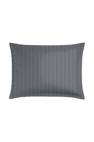 2 fundas de almohada de satén de algodón 79 hilos/cm² Dobby - Gris