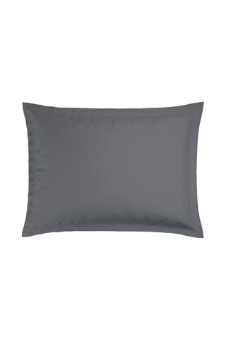 2 fundas de almohada de satén de algodón 79 hilos/cm² Dobby - Gris