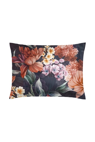 2 fundas de almohada de satén de algodón 80 hilos/cm² Fleur de miel - Azul oscuro
