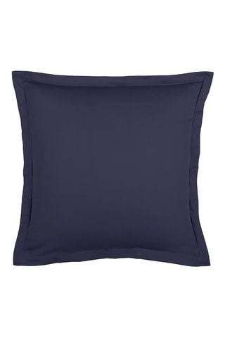 2 fundas de almohada de satén de algodón 80 hilos/cm² Uni - Azul oscuro