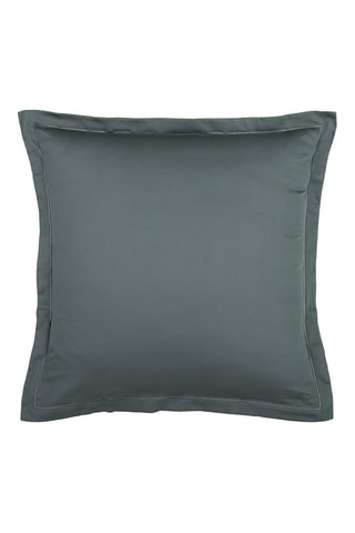 2 fundas de almohada de satén de algodón 80 hilos/cm² Uni - Gris oscuro