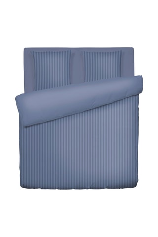 Juego de nórdico de satén de algodón 79 hilos/cm² Dobby - Azul