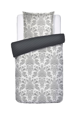 Juego de nórdico de satén de algodón 80 hilos/cm² Fleur de prestige - Beige