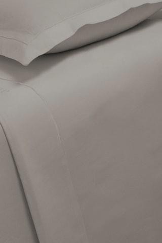 Sábana encimera de satén de algodón 80 hilos/cm² - Topo
