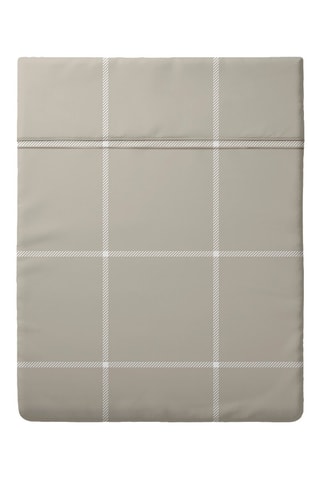 Sábana encimera de satén de algodón 80 hilos/cm² Amélia - Topo