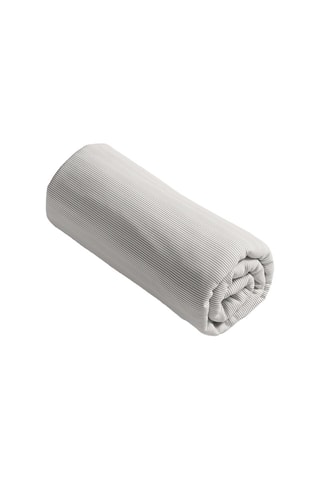 Sábana bajera de satén de algodón 80 hilos/cm² Traits fins - Topo
