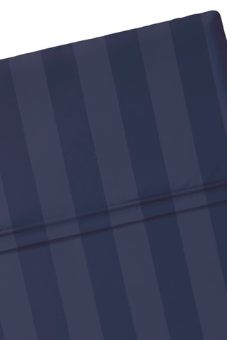 Sábana encimera de satén de algodón 80 hilos/cm² Dobby - Azul oscuro
