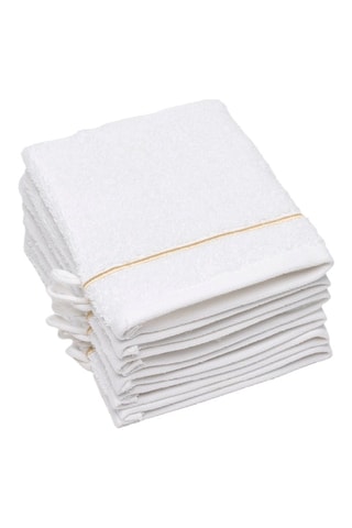 6 manoplas de baño John - Blanco