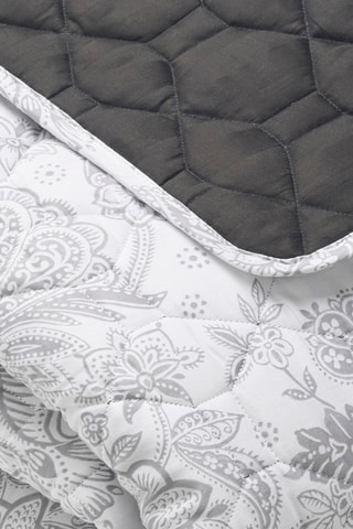 Colcha de satén de algodón 80 hilos/cm² Fleur de prestige - Beige