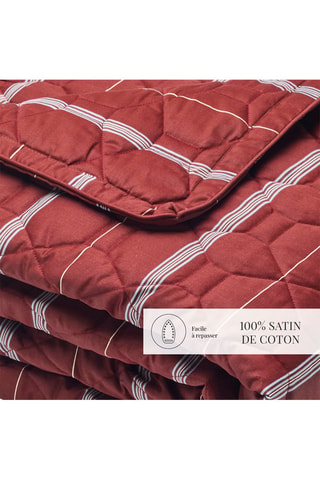 Colcha de satén de algodón 80 hilos/cm² Lioré - Burdeos