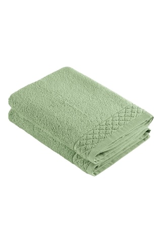 2 paños de cocina Uni - Verde almendra - 45 x 45 cm