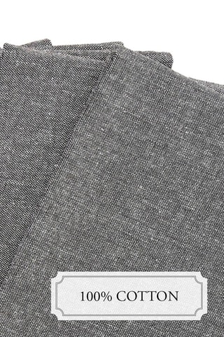 6 servilletas de tela Chambray - Gris oscuro - 40 x 40 cm