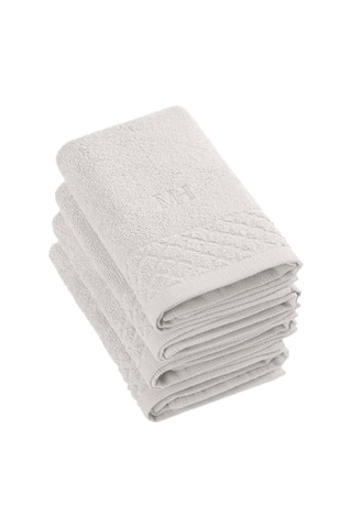 4 toallas de tocador - Blanco - 30 x 30 cm