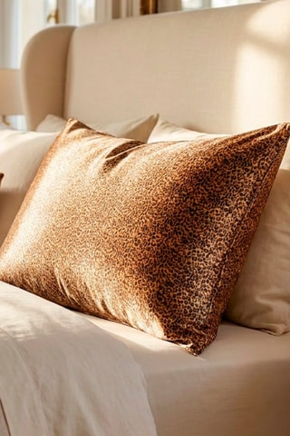Funda de almohada de seda - Marrón - 50 x 70 cm
