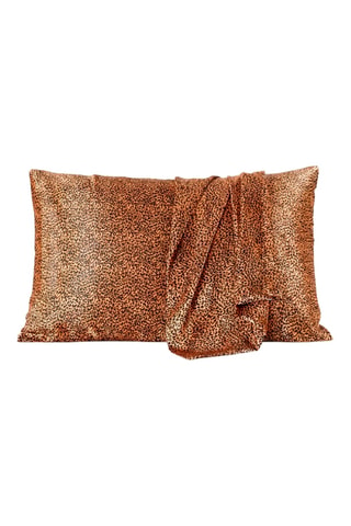 Funda de almohada de seda - Marrón - 50 x 70 cm