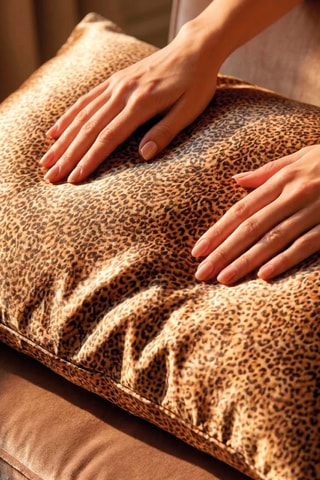 Funda de almohada de seda - Marrón - 50 x 70 cm