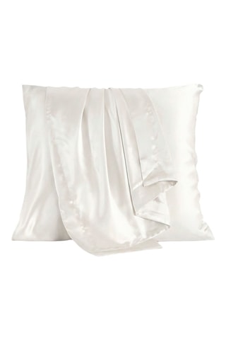 Funda de almohada de seda Silence - Blanco - 63 x 63 cm