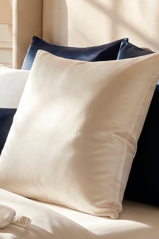 Funda de almohada de seda Silence - Blanco - 63 x 63 cm