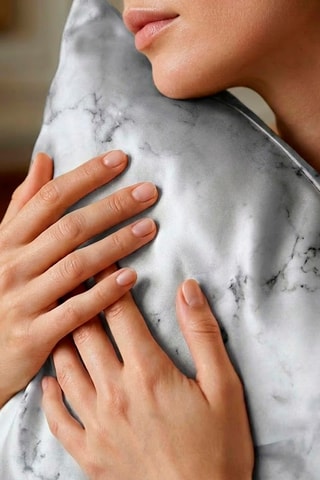 Funda de almohada de seda - Gris - 63 x 63 cm