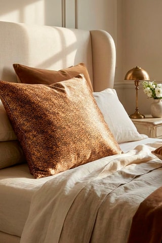 Funda de almohada de seda Silence - Marrón - 63 x 63 cm