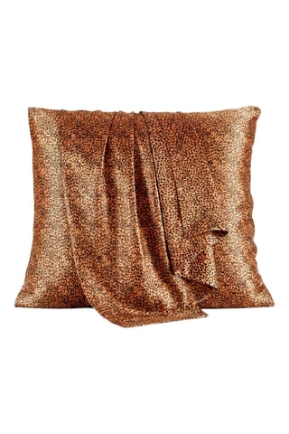 Funda de almohada de seda Silence - Marrón - 63 x 63 cm
