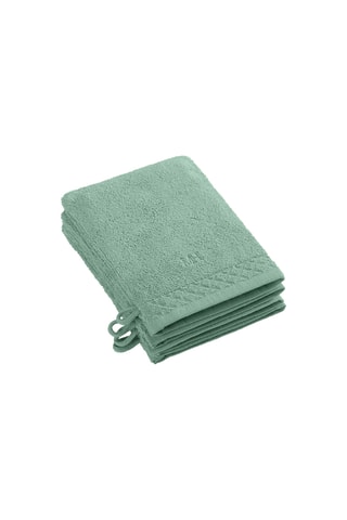 4 manoplas de baño - Verde menta