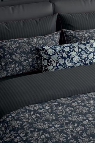 Funda de almohada de satén de algodón - Negro - 43 x 210 cm
