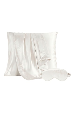 Funda de almohada de seda Silence - Blanco - 63 x 63 cm