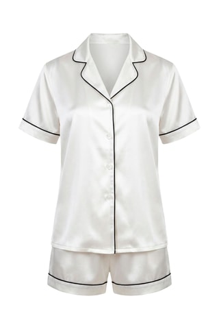 Pijama de seda Aurelia - Blanco