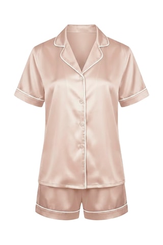Pijama de seda Aurelia - Beige