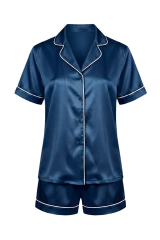 Pijama de seda Aurelia - Azul marino