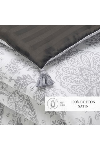 Edredón de satén de algodón Fleur de prestige - Beige - 140 x 200 cm